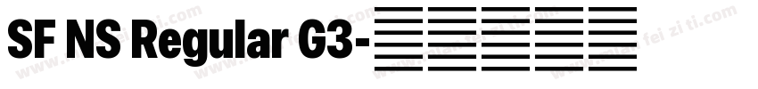 SF NS Regular G3字体转换